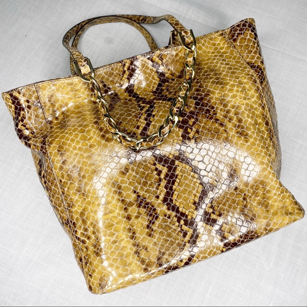 Michael Kors Medium Harper Python Embossed Tote - image 3
